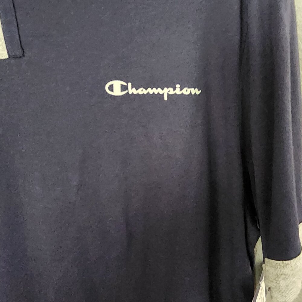 Champion Mens Navy T-Shirt XL Short Sleeve 100% Cotton New With Tag Authentic - Picture 5 of 14